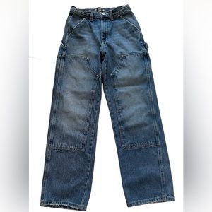 BDG Urban Outfitters High Rise Carpenter Jeans in Blue Denim Size 28